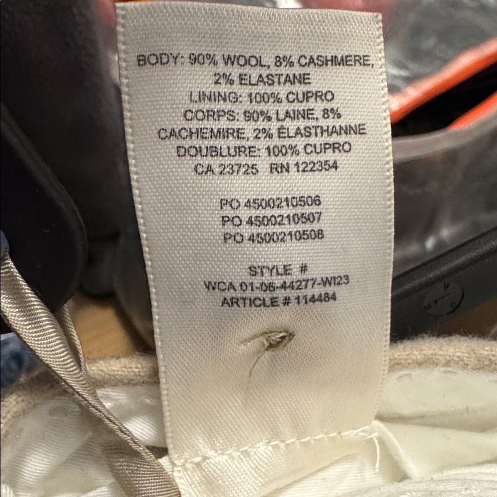 Aritzia - Babaton Pleated Wool Straight Leg Pants - Picture 7 of 8